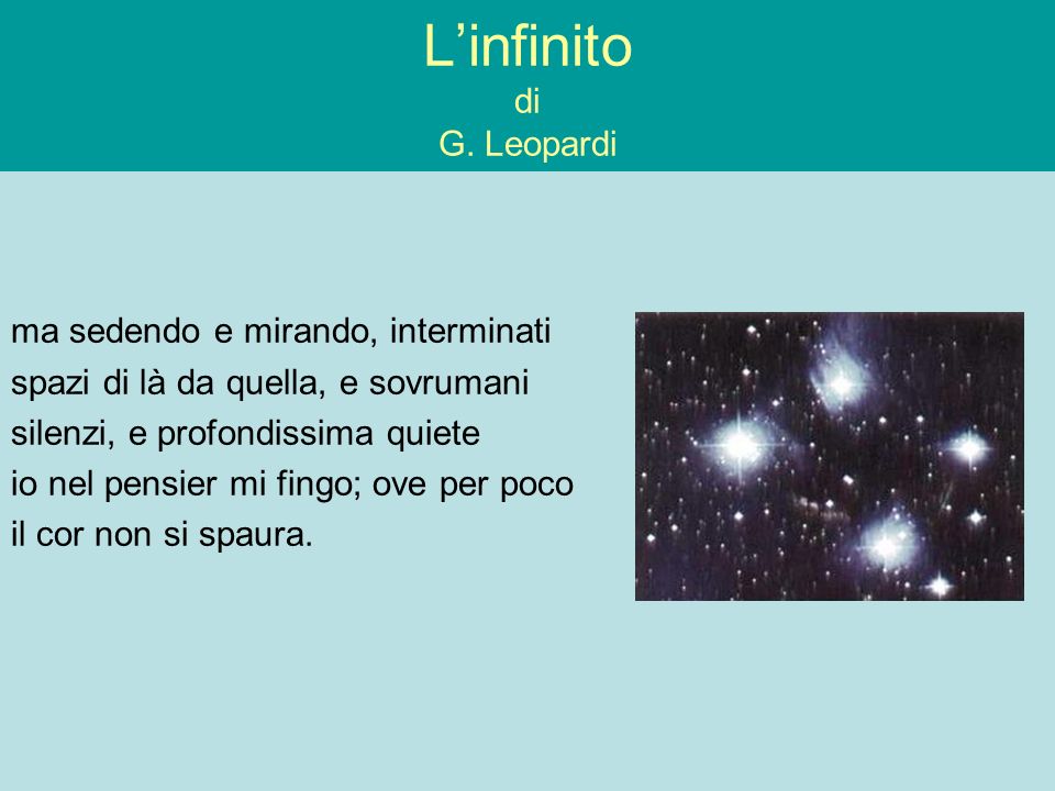 L’infinito di G. Leopardi