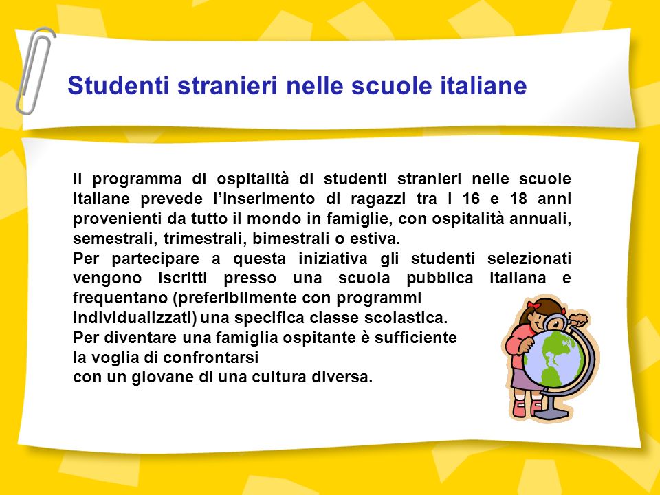 Studenti stranieri nelle scuole italiane