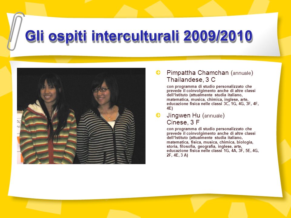 Gli ospiti interculturali 2009/2010