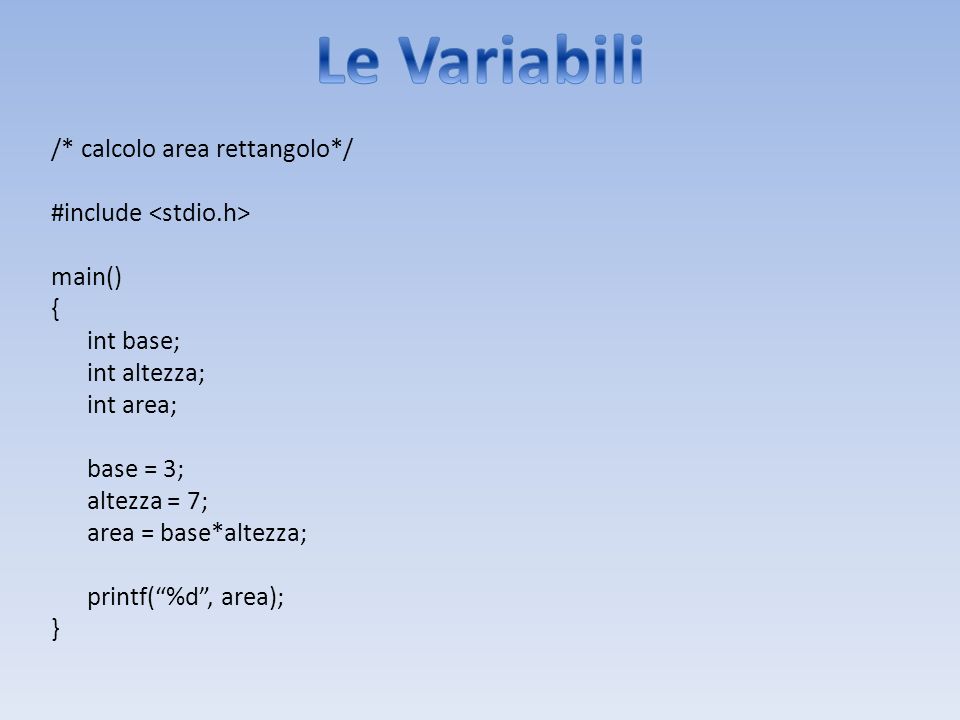 Le Variabili