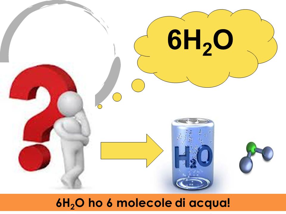 6H2O 6H2O ho 6 molecole di acqua!