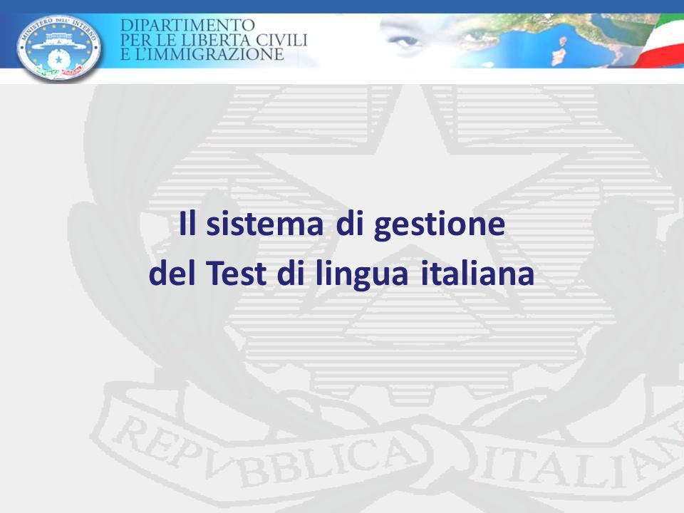 Il sistema di gestione del Test di lingua italiana