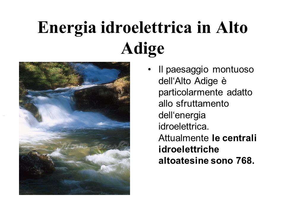 Energia idroelettrica in Alto Adige