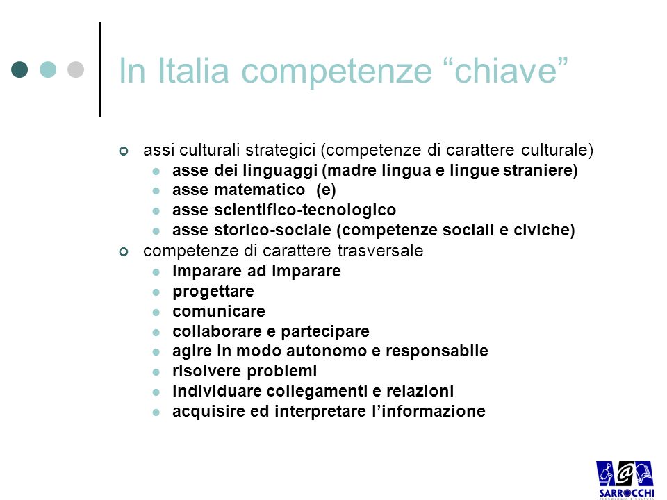 In Italia competenze chiave