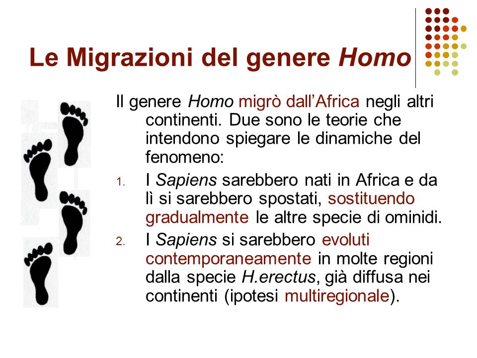 Le Migrazioni del genere Homo