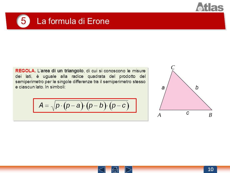 5 La formula di Erone.
