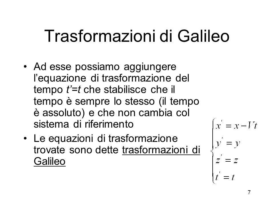 Trasformazioni di Galileo