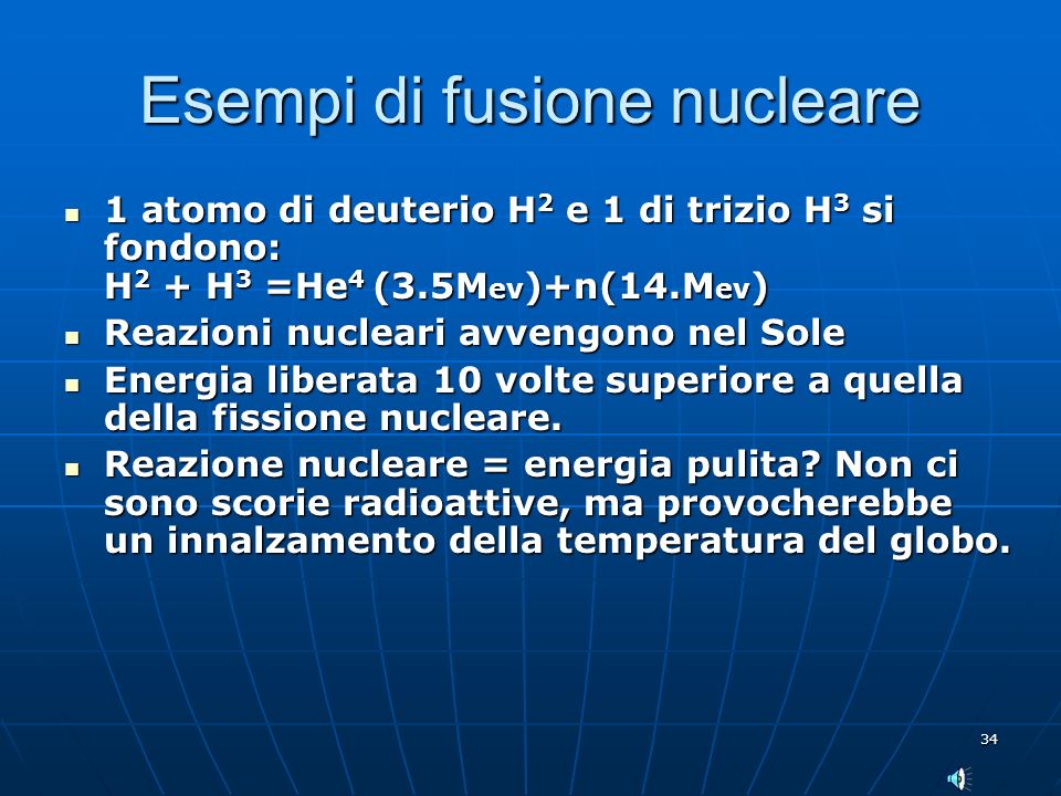 Esempi di fusione nucleare