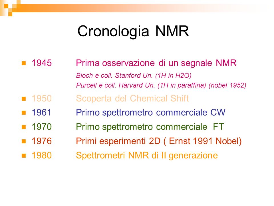 Cronologia NMR