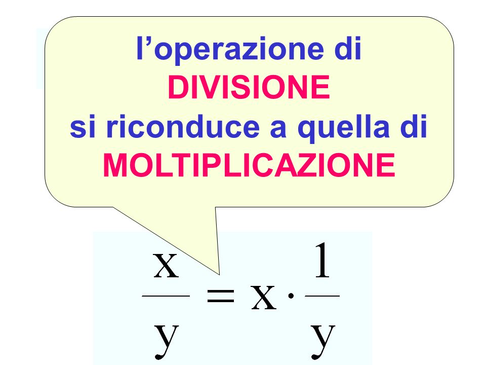 Divisione come moltiplicazione