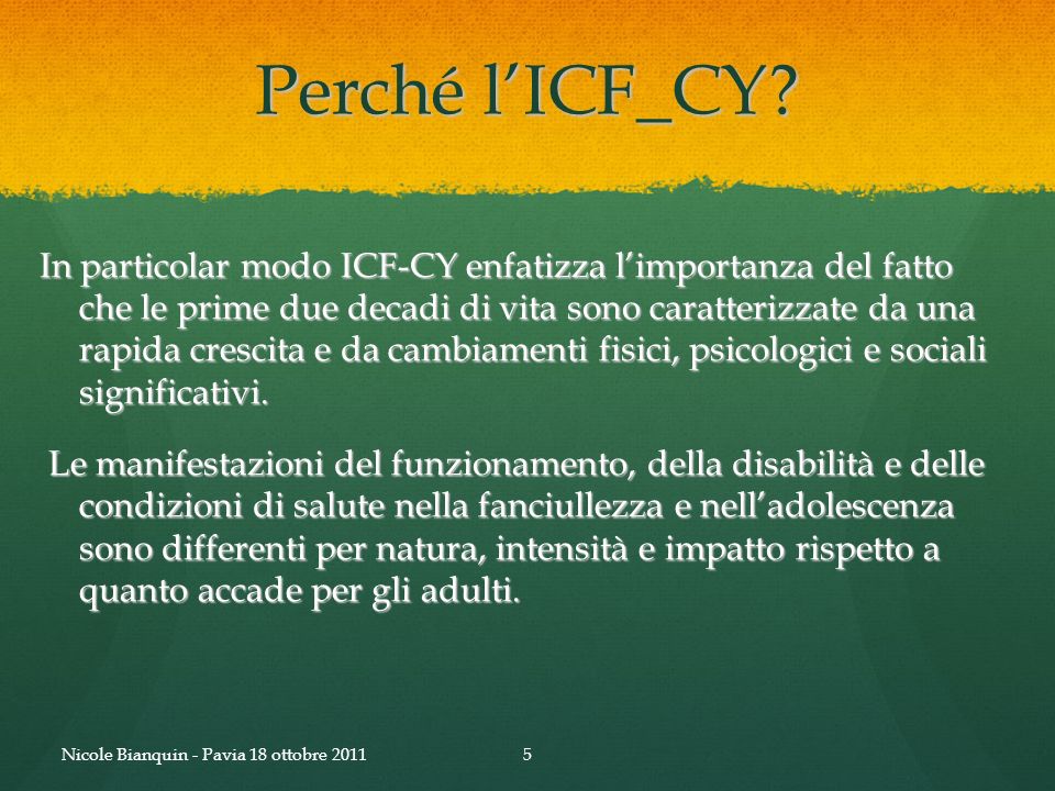 Perché l’ICF_CY