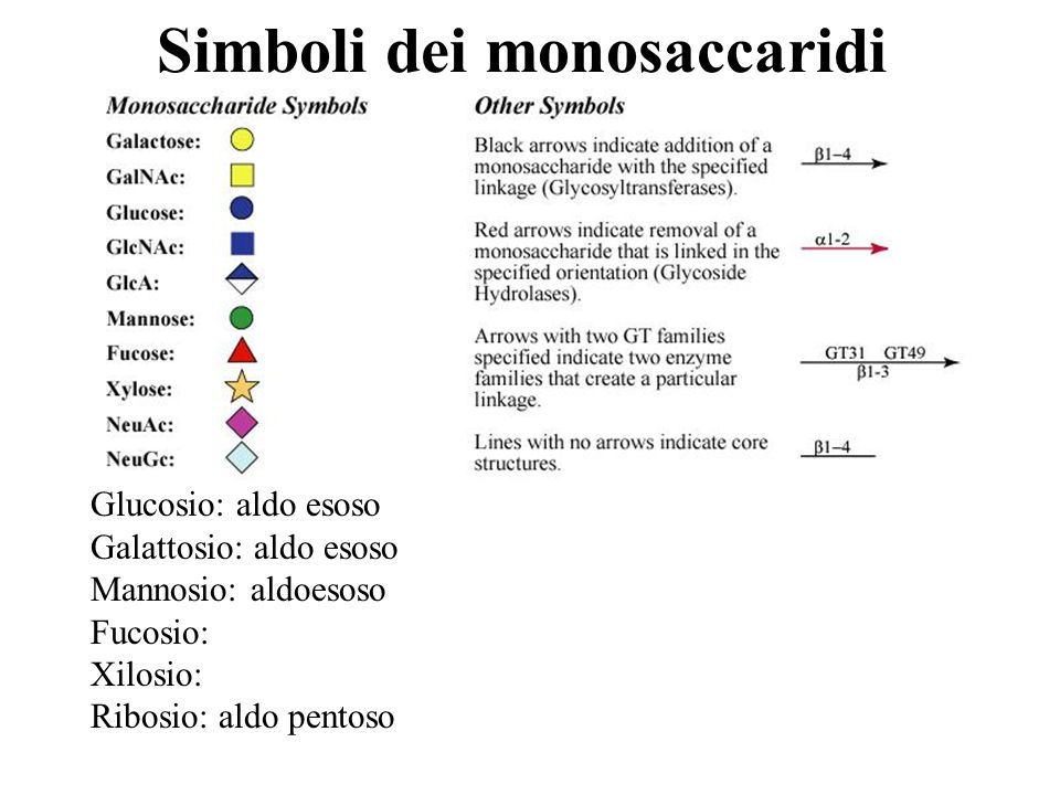 Simboli dei monosaccaridi