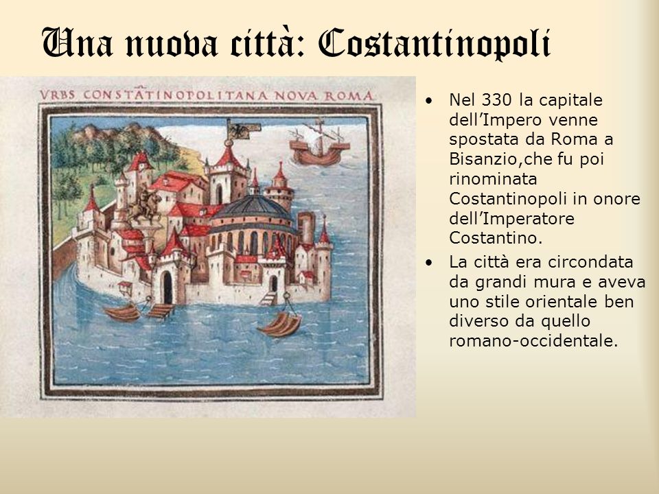 Una nuova città: Costantinopoli