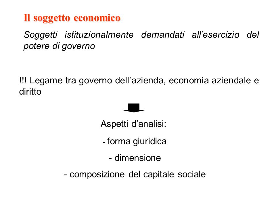 composizione del capitale sociale