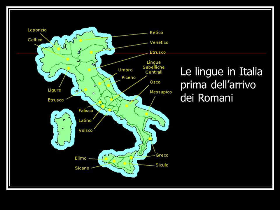 Le lingue in Italia prima dell’arrivo dei Romani