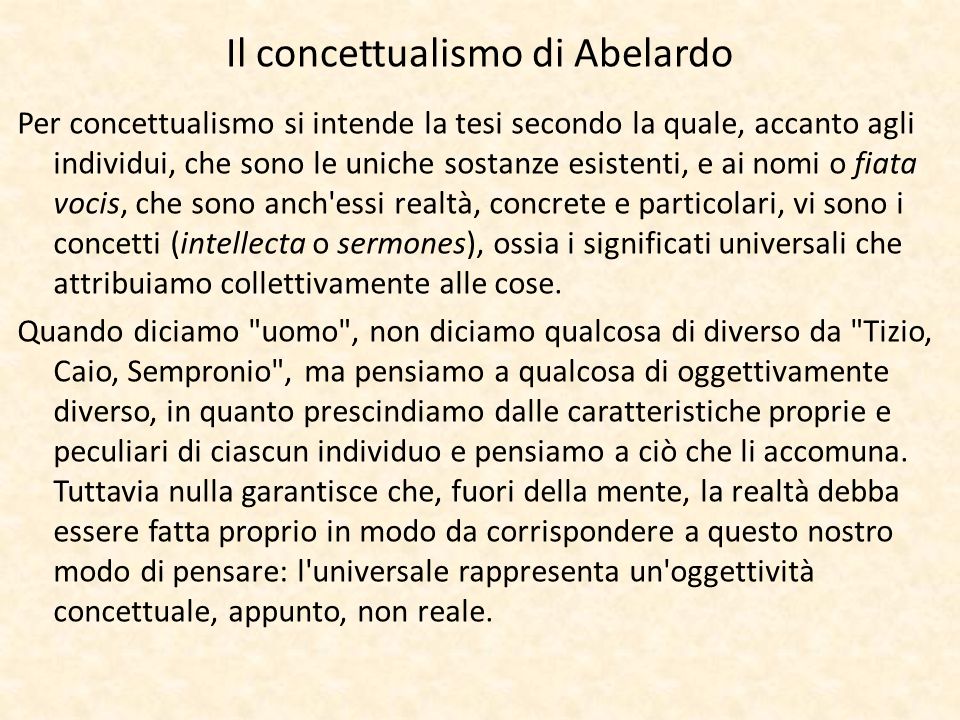 Il concettualismo di Abelardo