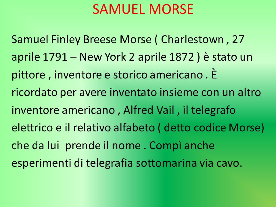 SAMUEL MORSE