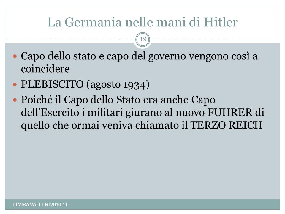 La Germania nelle mani di Hitler
