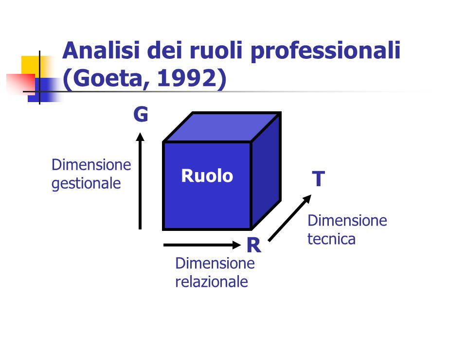 Analisi dei ruoli professionali (Goeta, 1992)