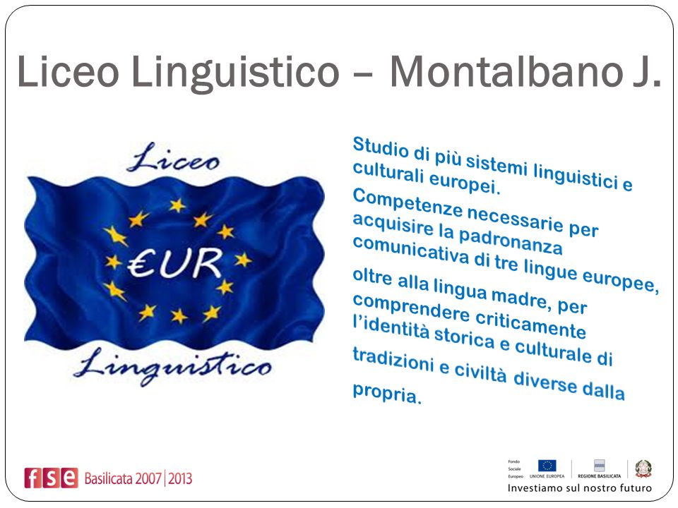 Liceo Linguistico – Montalbano J.