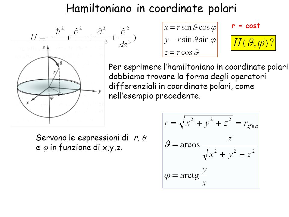Hamiltoniano in coordinate polari