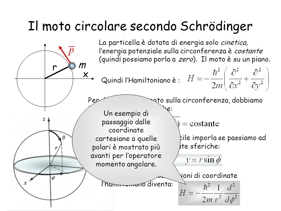 Il moto circolare secondo Schrödinger