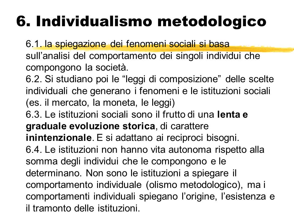 6. Individualismo metodologico