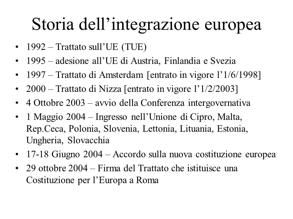 Storia dell’integrazione europea