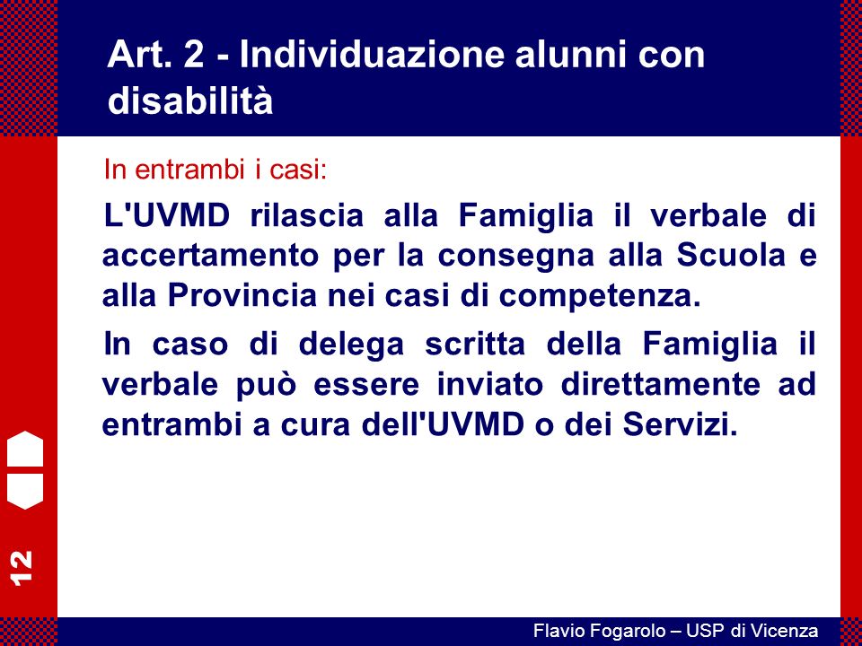 Art. 2 - Individuazione alunni con disabilità