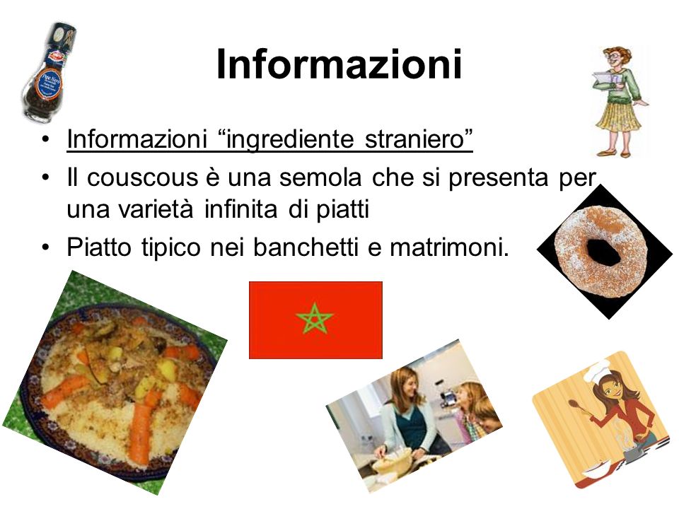 Informazioni Informazioni ingrediente straniero