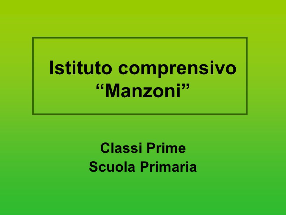 Istituto comprensivo Manzoni