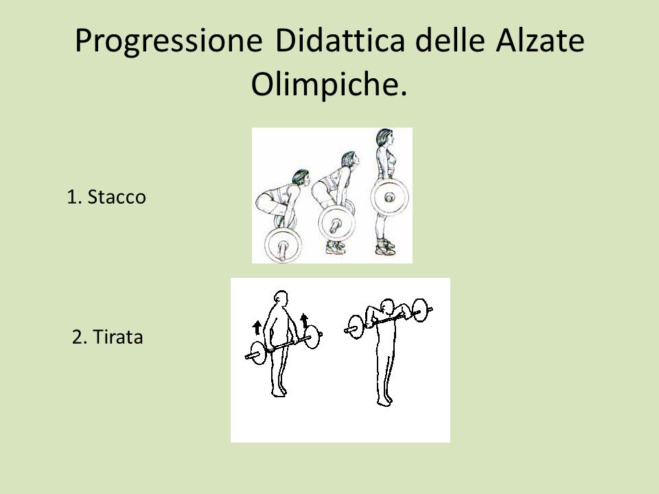 Progressione Didattica delle Alzate Olimpiche.