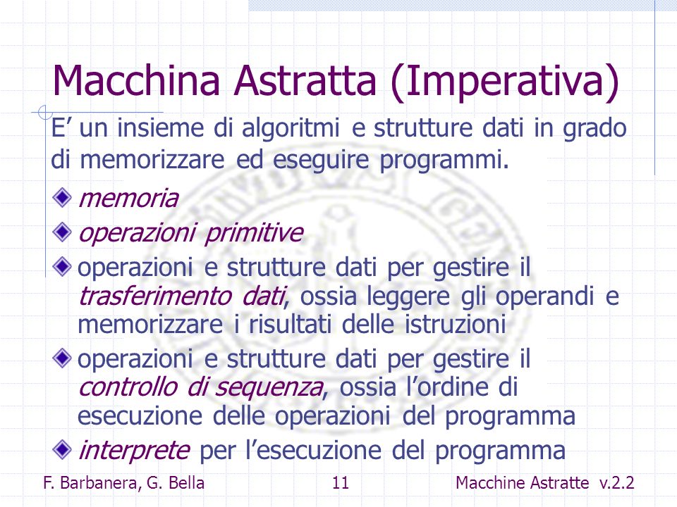 Macchina Astratta (Imperativa)