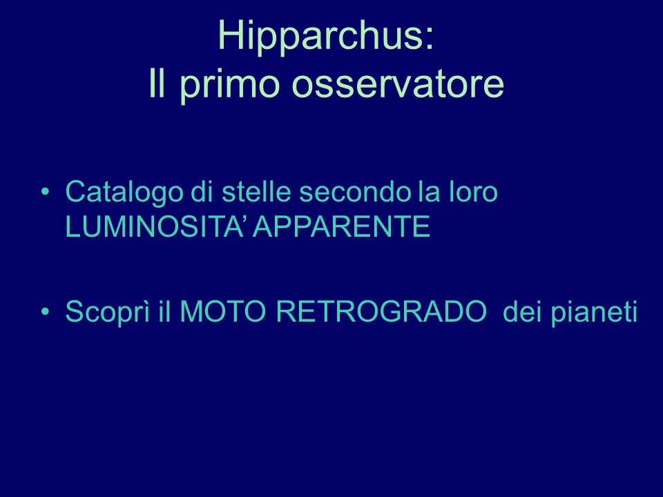 Hipparchus: Il primo osservatore