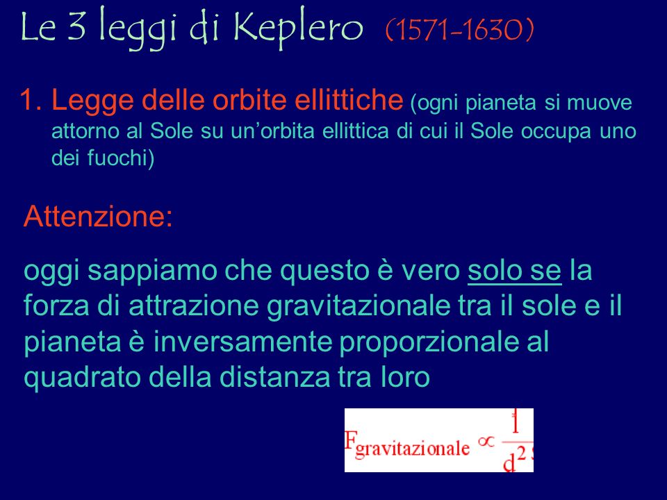 Le 3 leggi di Keplero ( )