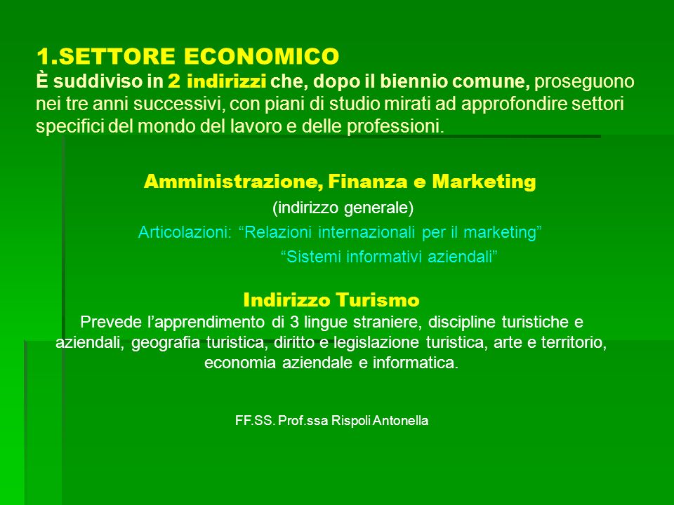 Amministrazione, Finanza e Marketing