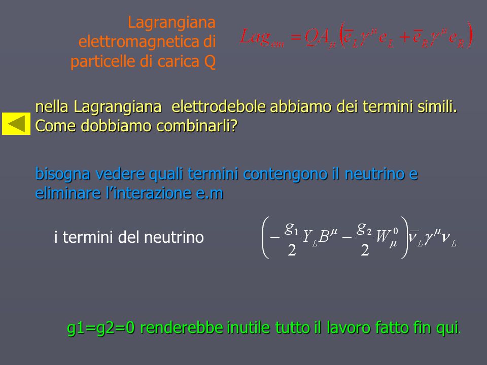 Lagrangiana elettromagnetica di particelle di carica Q