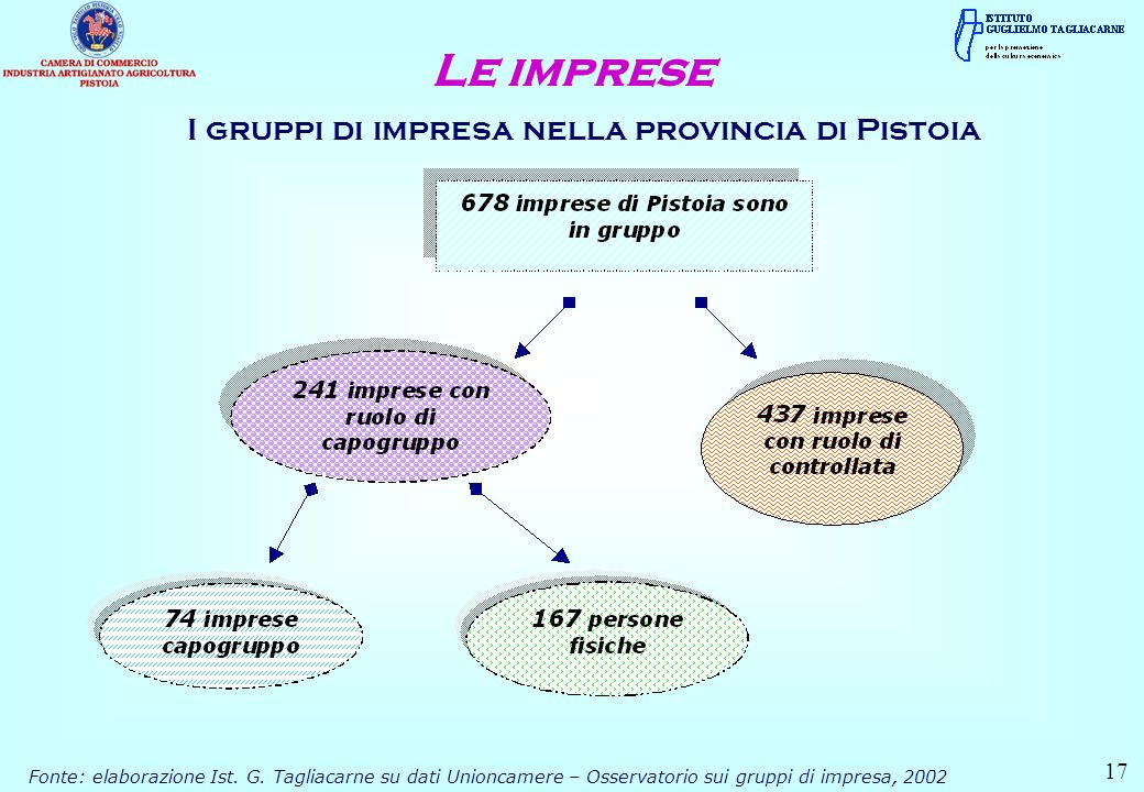 Le imprese I gruppi di impresa nella provincia di Pistoia 17