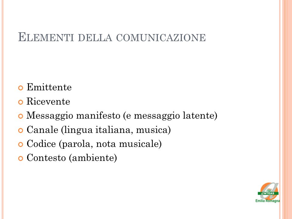 Elementi della comunicazione