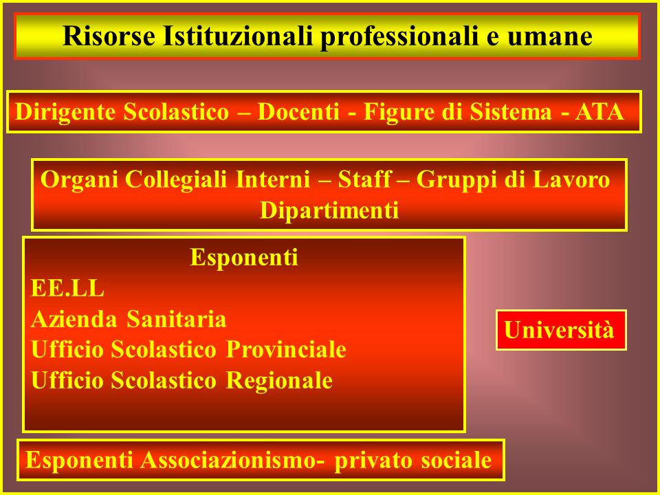 Risorse Istituzionali professionali e umane