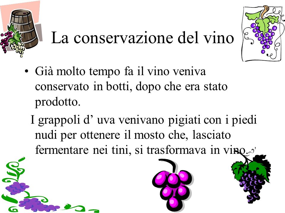 La conservazione del vino