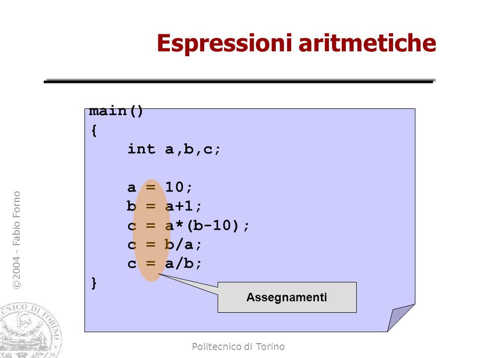 Espressioni aritmetiche