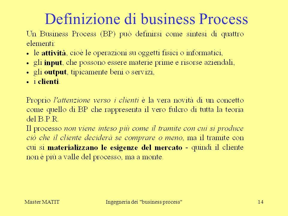 Definizione di business Process