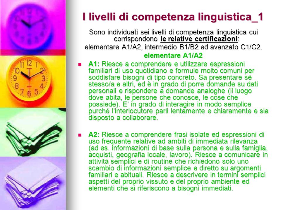 I livelli di competenza linguistica_1