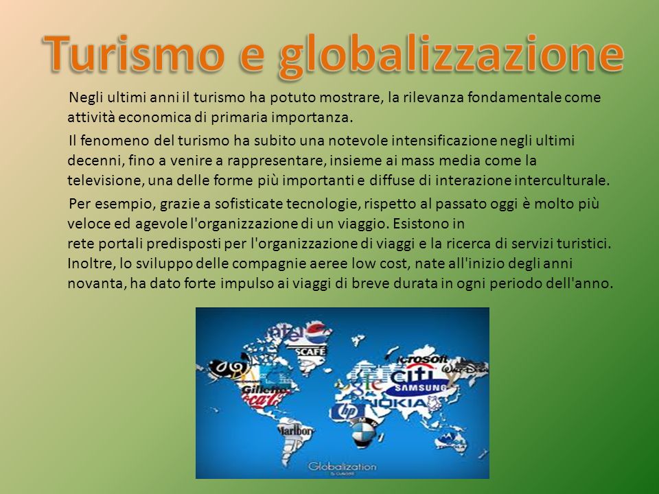 Turismo e globalizzazione