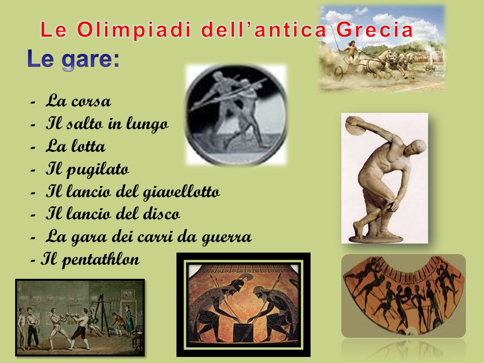 Le Olimpiadi dell’antica Grecia