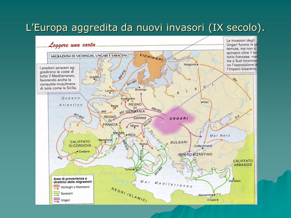 L’Europa aggredita da nuovi invasori (IX secolo).