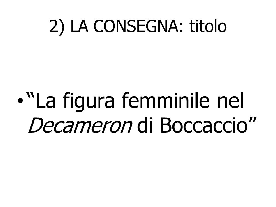 La figura femminile nel Decameron di Boccaccio