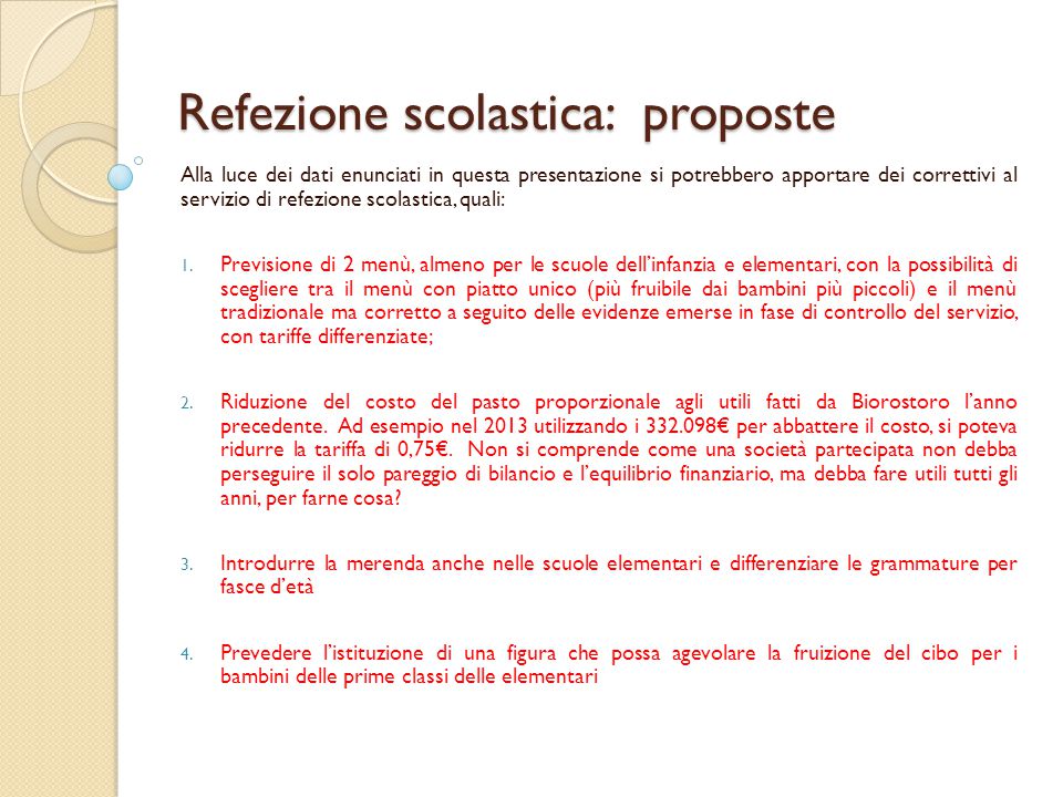 Il Servizio Di Refezione Scolastica A Grugliasco - Ppt Video Online ...