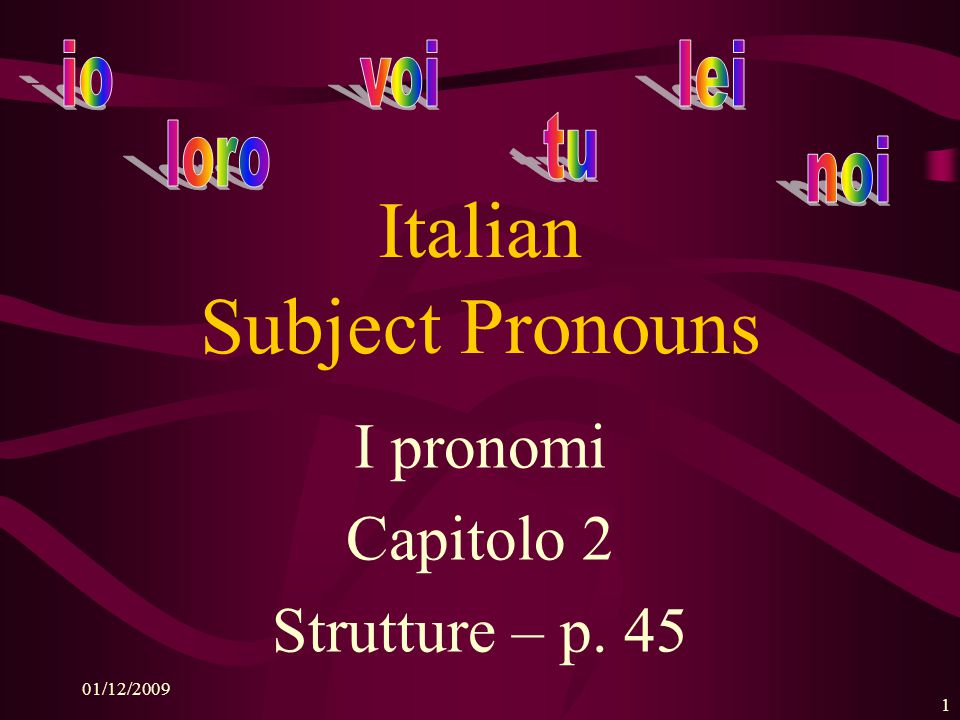 Italian 1 -- Capitolo 2 -- Strutture